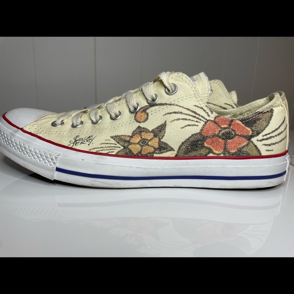 Converse Chuck Taylor Sailor Jerry Men's Sz 9 Women's Sz 11 Tattoo Print - Picture 7 of 12